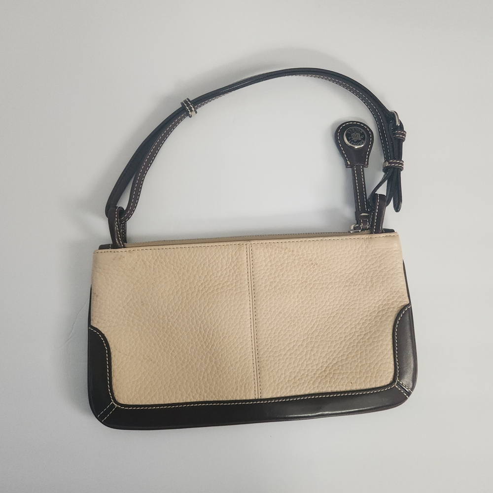 Dooney & Burke Tan And Brown Shoulder Bag